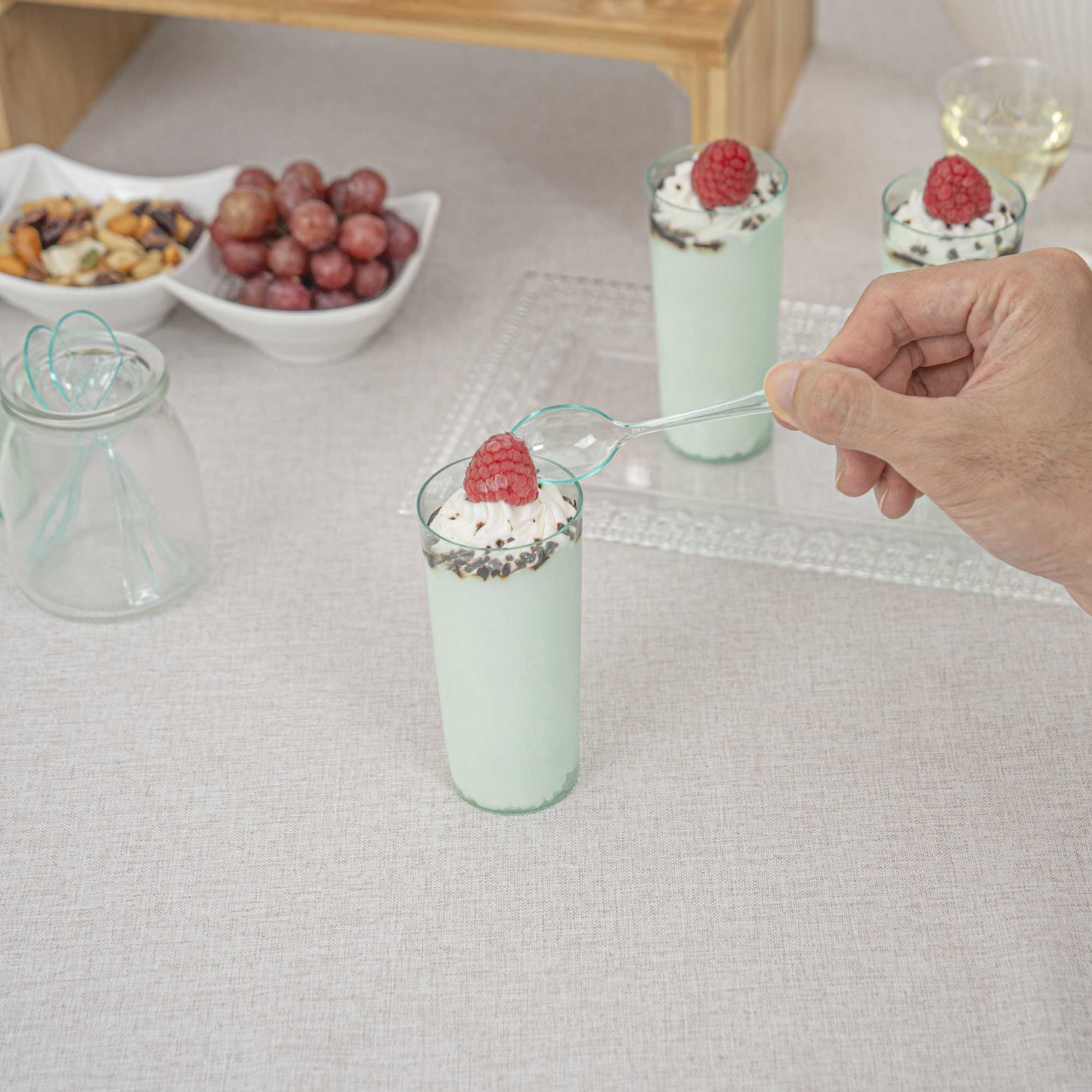 Mini Serve Seagreen Plastic Mini Spoon - 4" - 500 count box