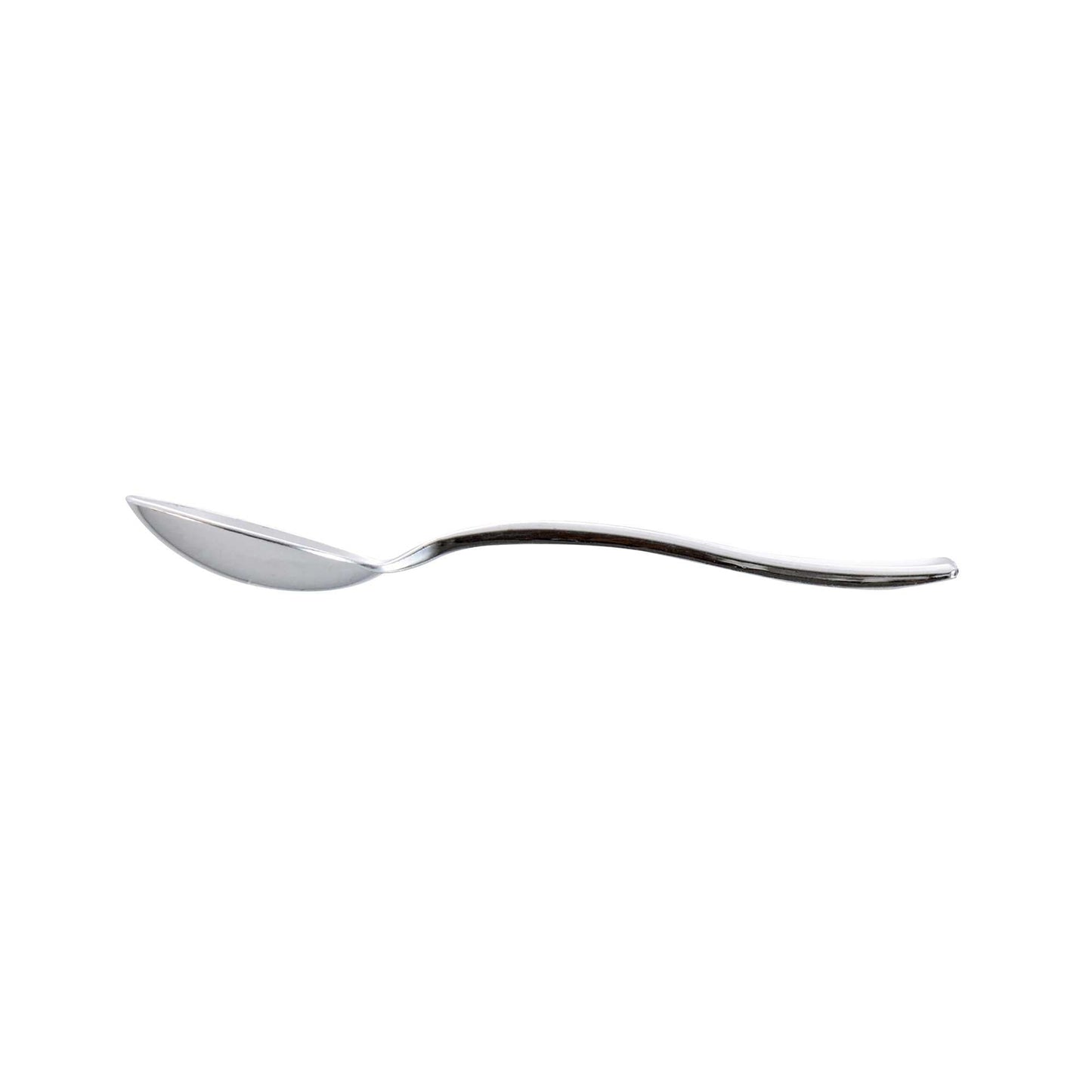 Mini Serve Silver Plastic Mini Spoon - 4" - 500 count box