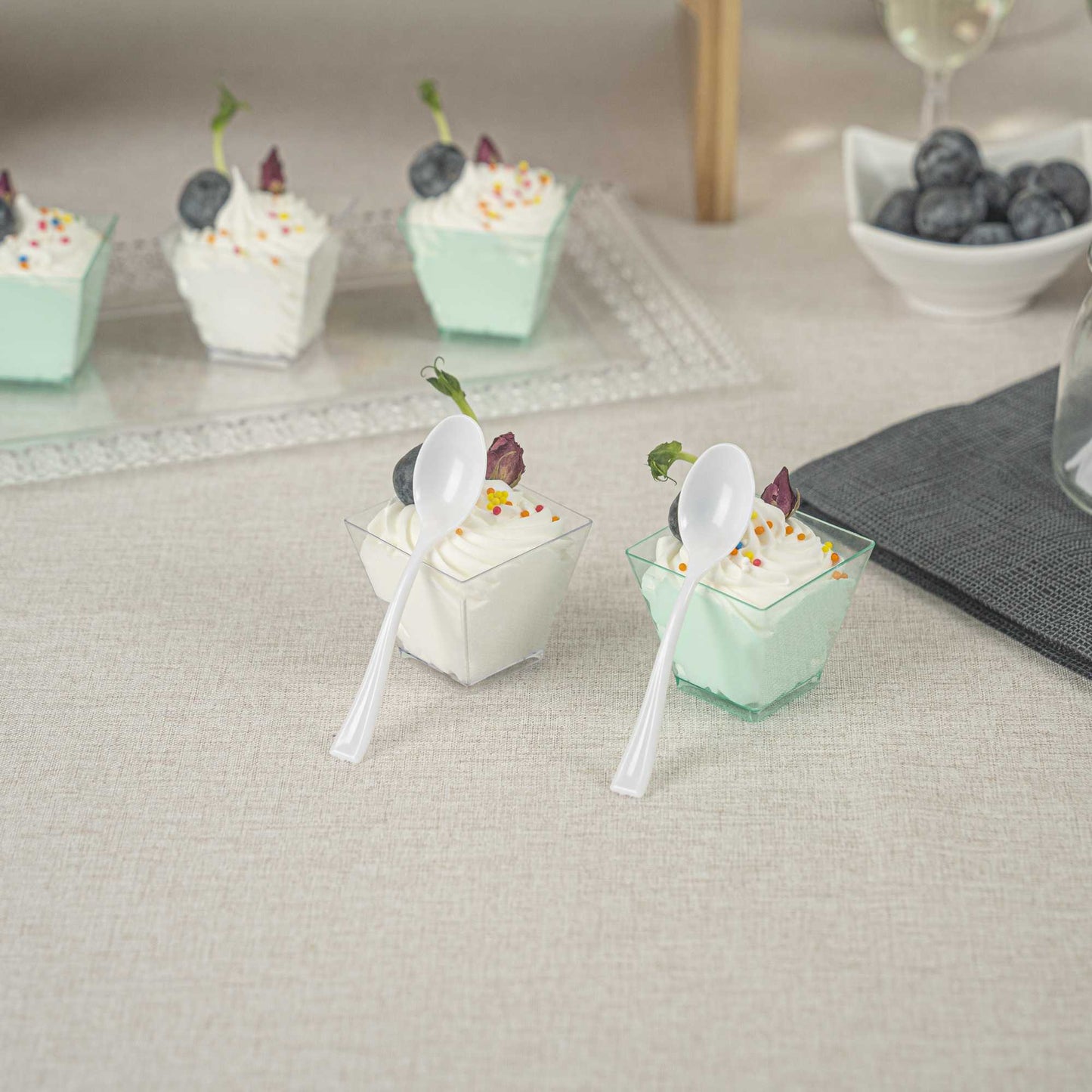 Mini Serve White Plastic Mini Spoon - 4" - 500 count box