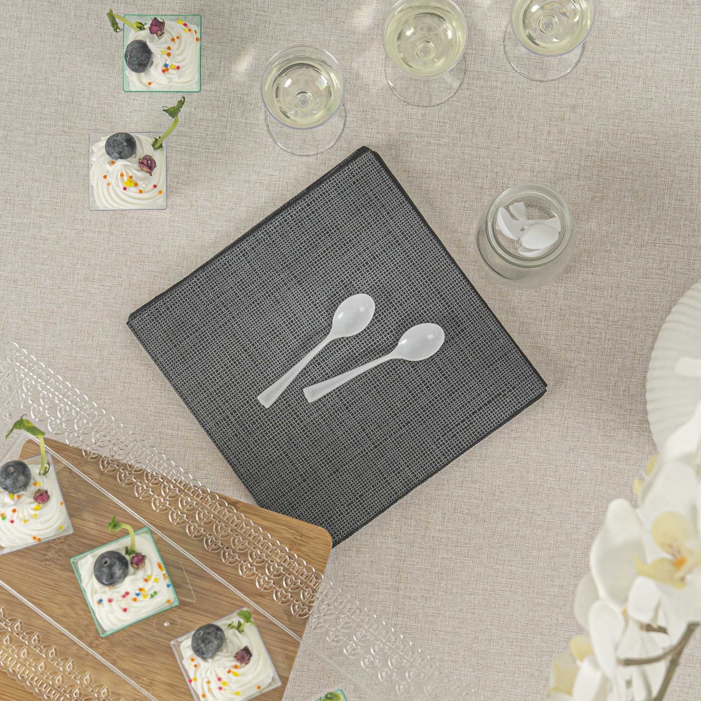 Mini Serve White Plastic Mini Spoon - 4" - 500 count box