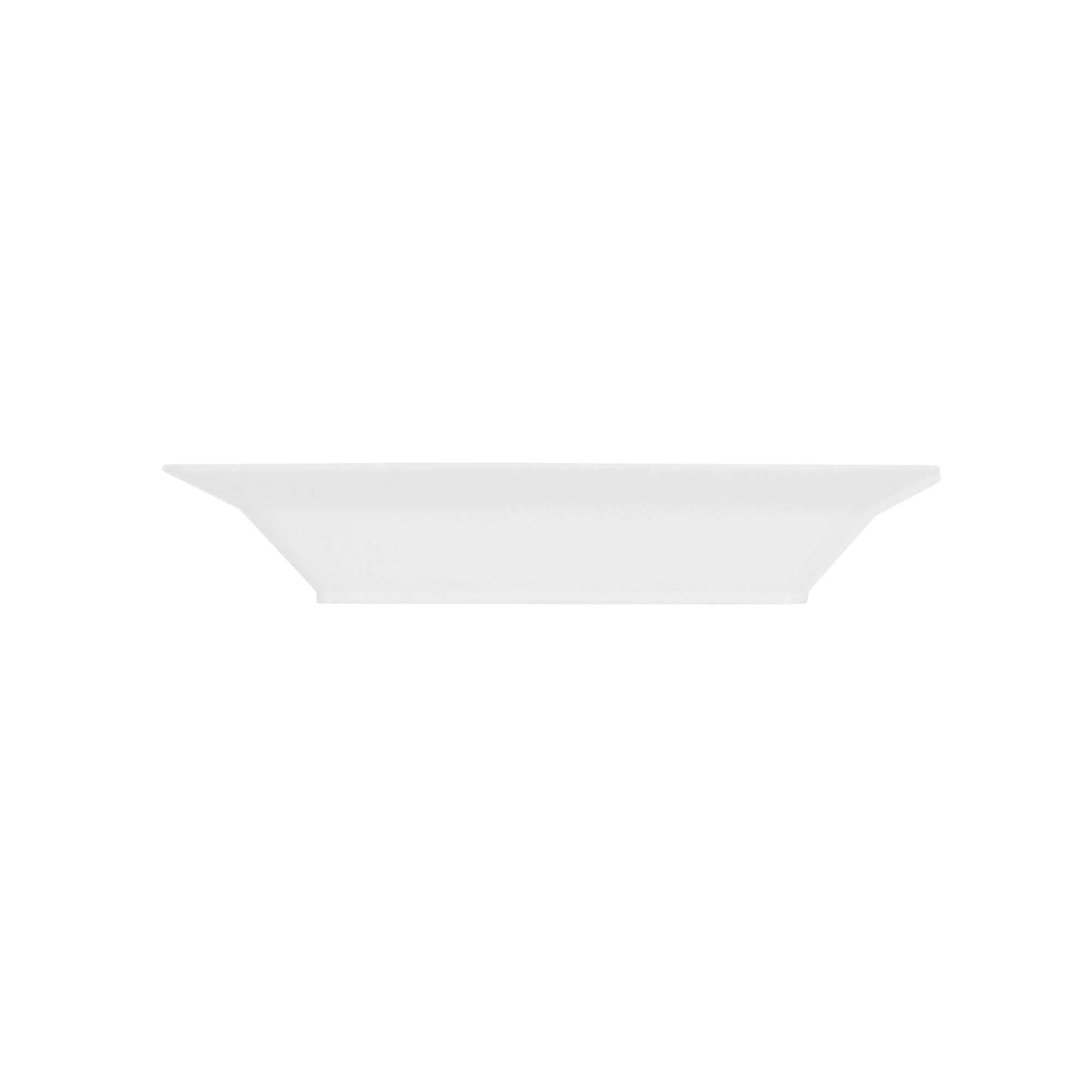 Mini Serve Square White Plastic Plate - 4 1/4" x 4 1/4" x 1/2" - 100 count box