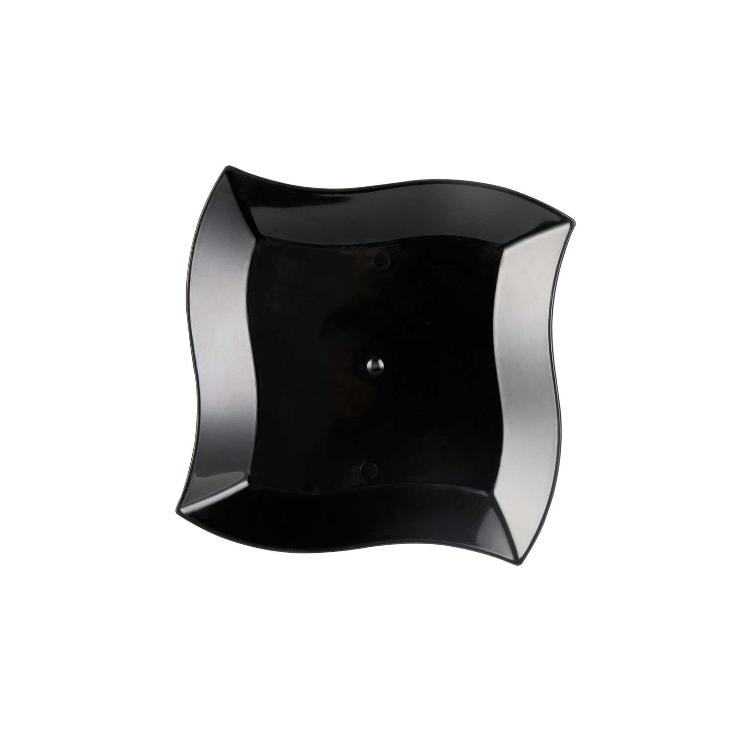 Maxi Serve Square Black Plastic Medium Aqua Plate - 7" x 7" x 1/2" - 100 count box
