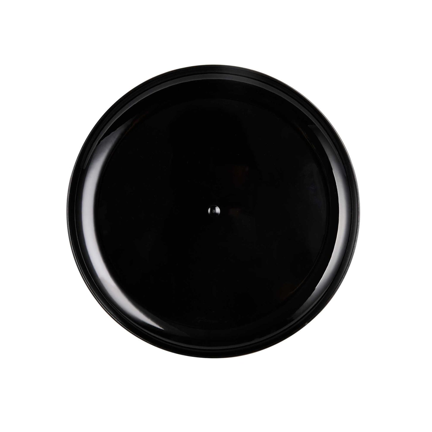 Maxi Serve Round Black Plastic Elegant Plate - 9" x 9" x 1/2" - 100 count box