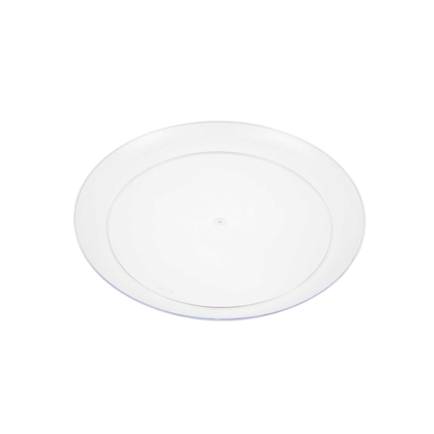 Maxi Serve Round Clear Plastic Elegant Plate - 9" x 9" x 1/2" - 100 count box