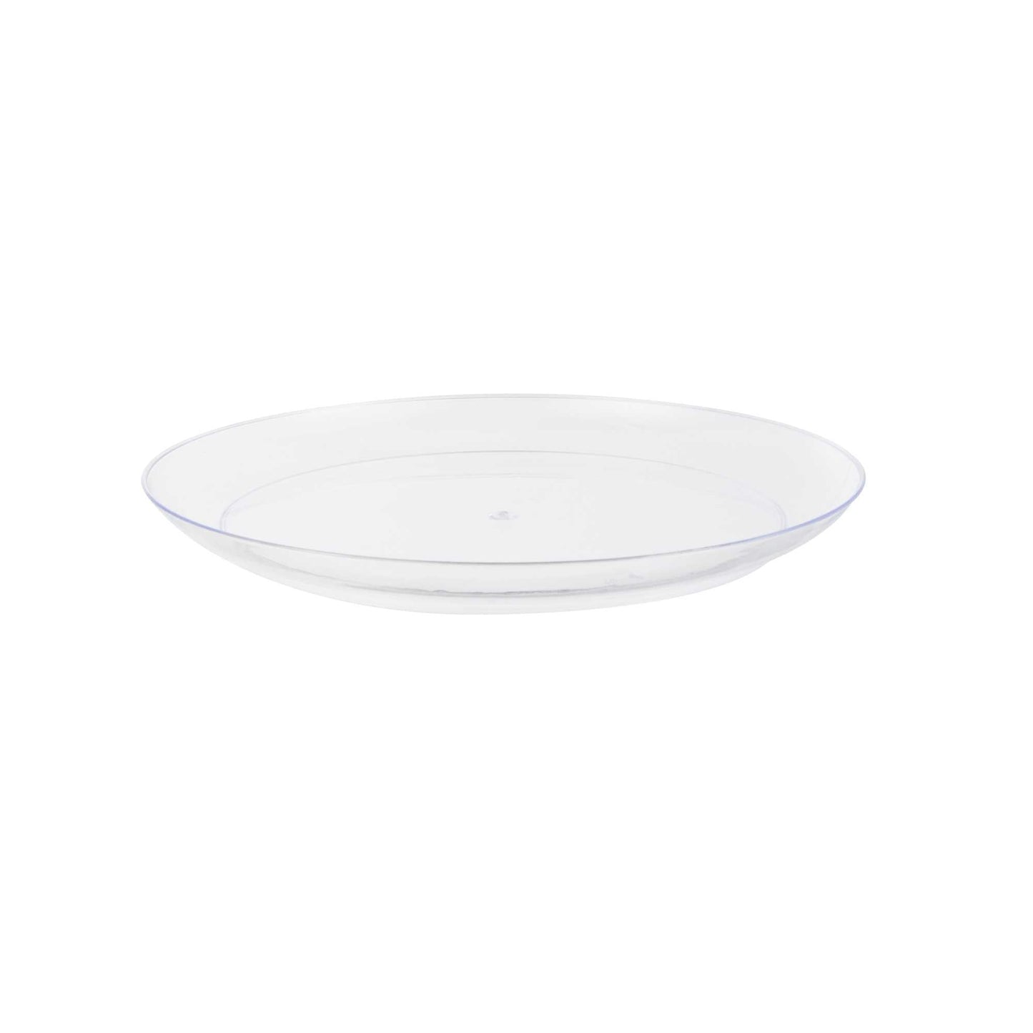 Maxi Serve Round Clear Plastic Elegant Plate - 9" x 9" x 1/2" - 100 count box