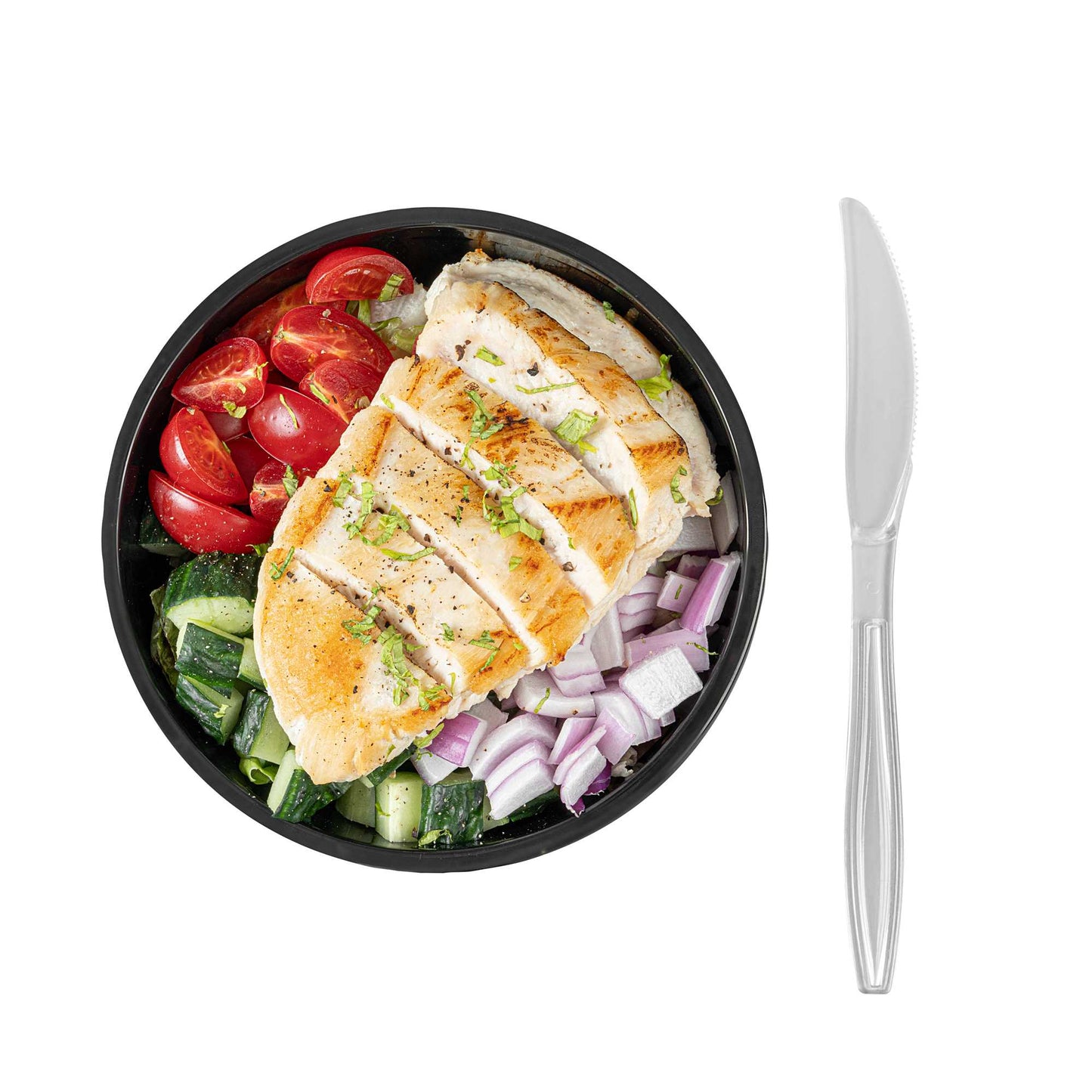 Chef 101 Clear Plastic Knife - 7 1/4" x 3/4" - 250 count box