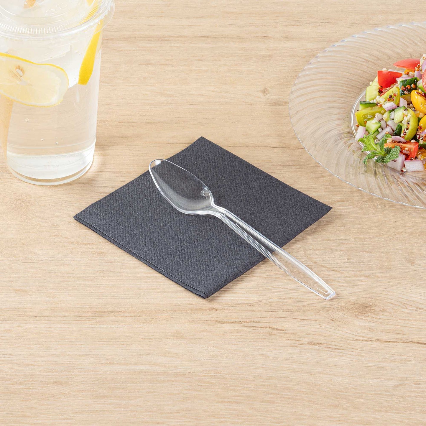 Chef 101 Clear Plastic Spoon - 6 1/2" x 1 1/4" x 1/2" - 250 count box