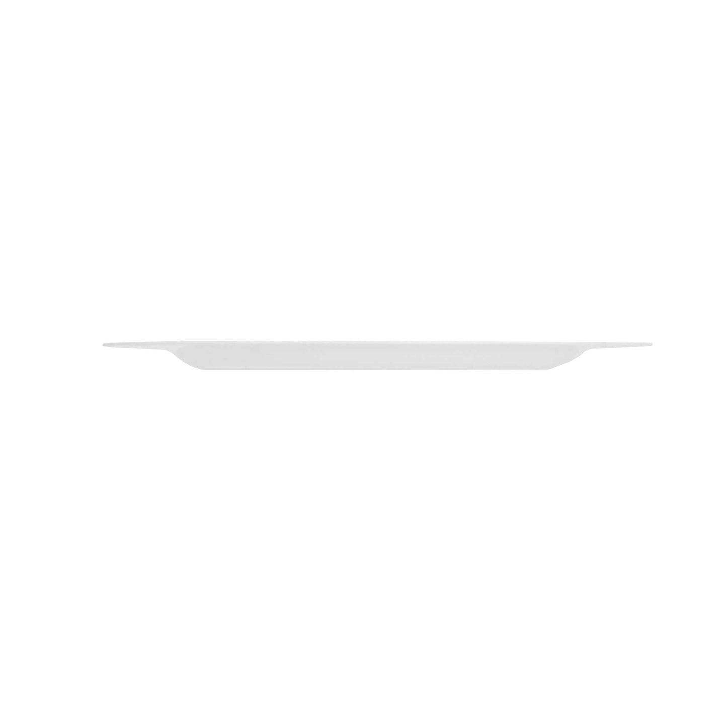 Maxi Serve Round White Plastic Silver-Rimmed Plate - 7 1/2" x 7 1/2" x 1/2" - 100 count box
