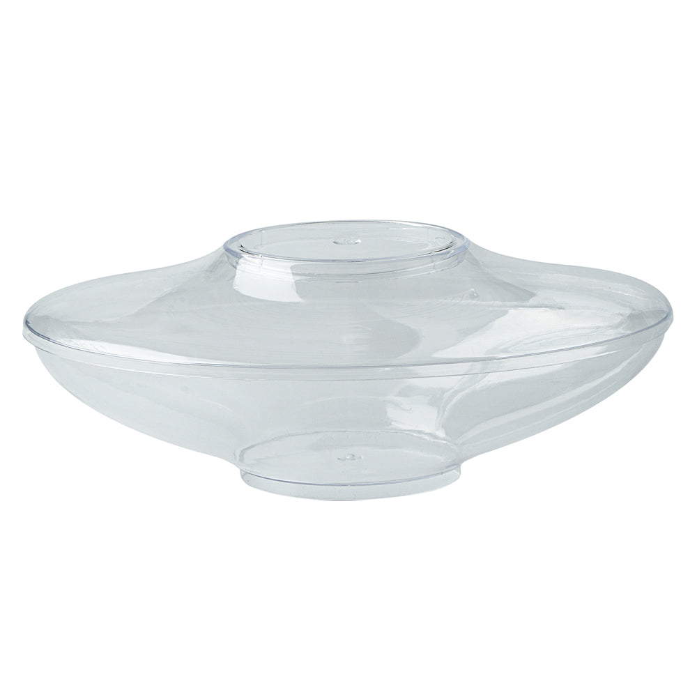 Mini Serve 6 oz Oval Clear Plastic Deli Cup - Stackable, with Lid - 5 1/2" x 3 1/4" x 2 1/2" - 100 count box