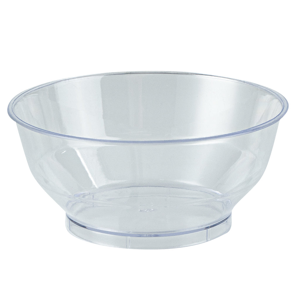 Mini Serve 4 oz Round Clear Plastic Medium Deli Cup - with Lid - 3 1/4" x 3 1/4" x 2" - 100 count box