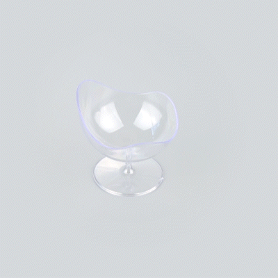 Mini Serve 2 oz Round Clear Plastic Ball Chair - 2 3/4" x 2 3/4" x 2 3/4" - 100 count box