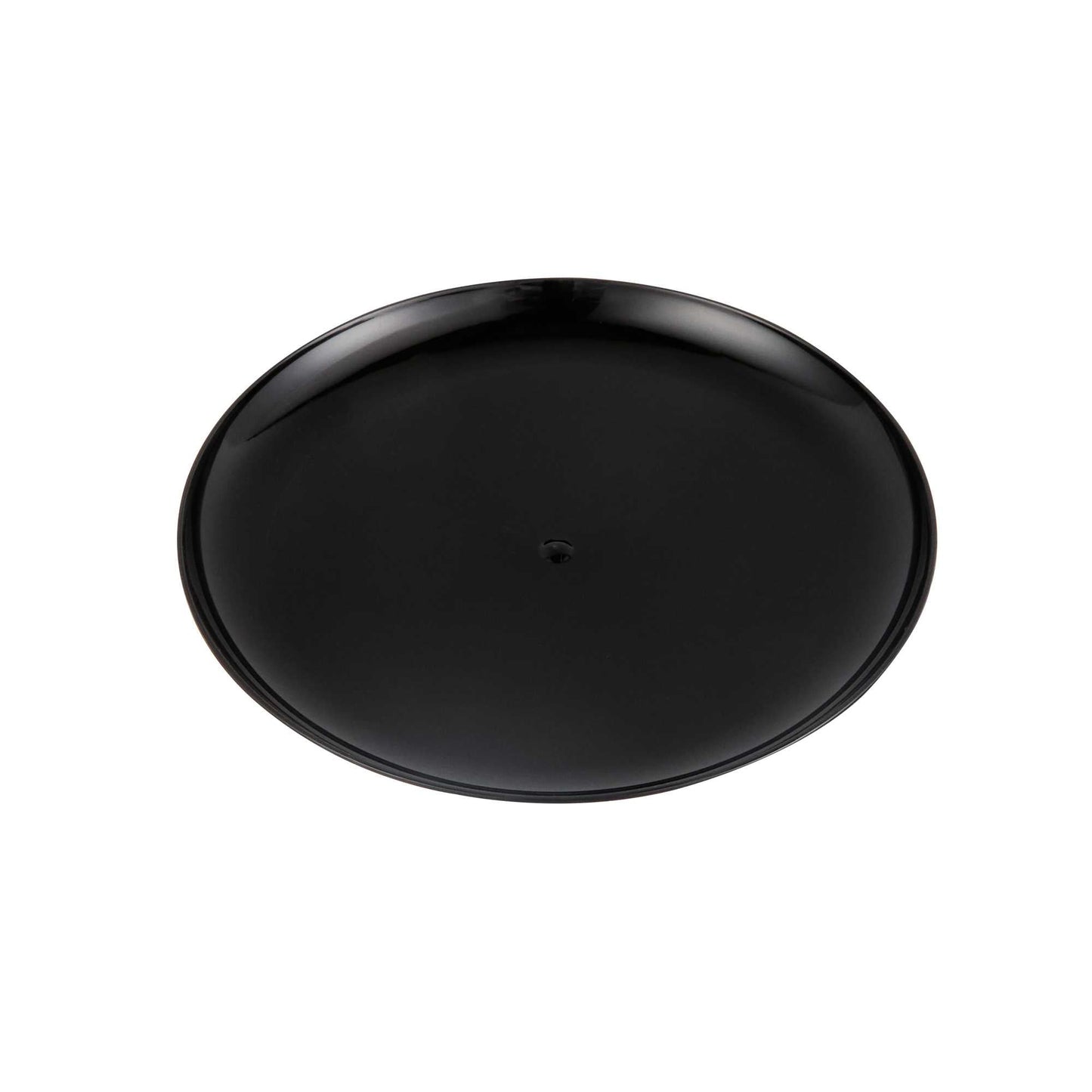 Maxi Serve Round Black Plastic Medium Elegant Plate - 7" x 7" - 100 count box