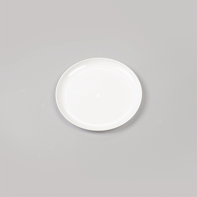 Maxi Serve Round White Plastic Medium Elegant Plate - 7" x 7" - 100 count box
