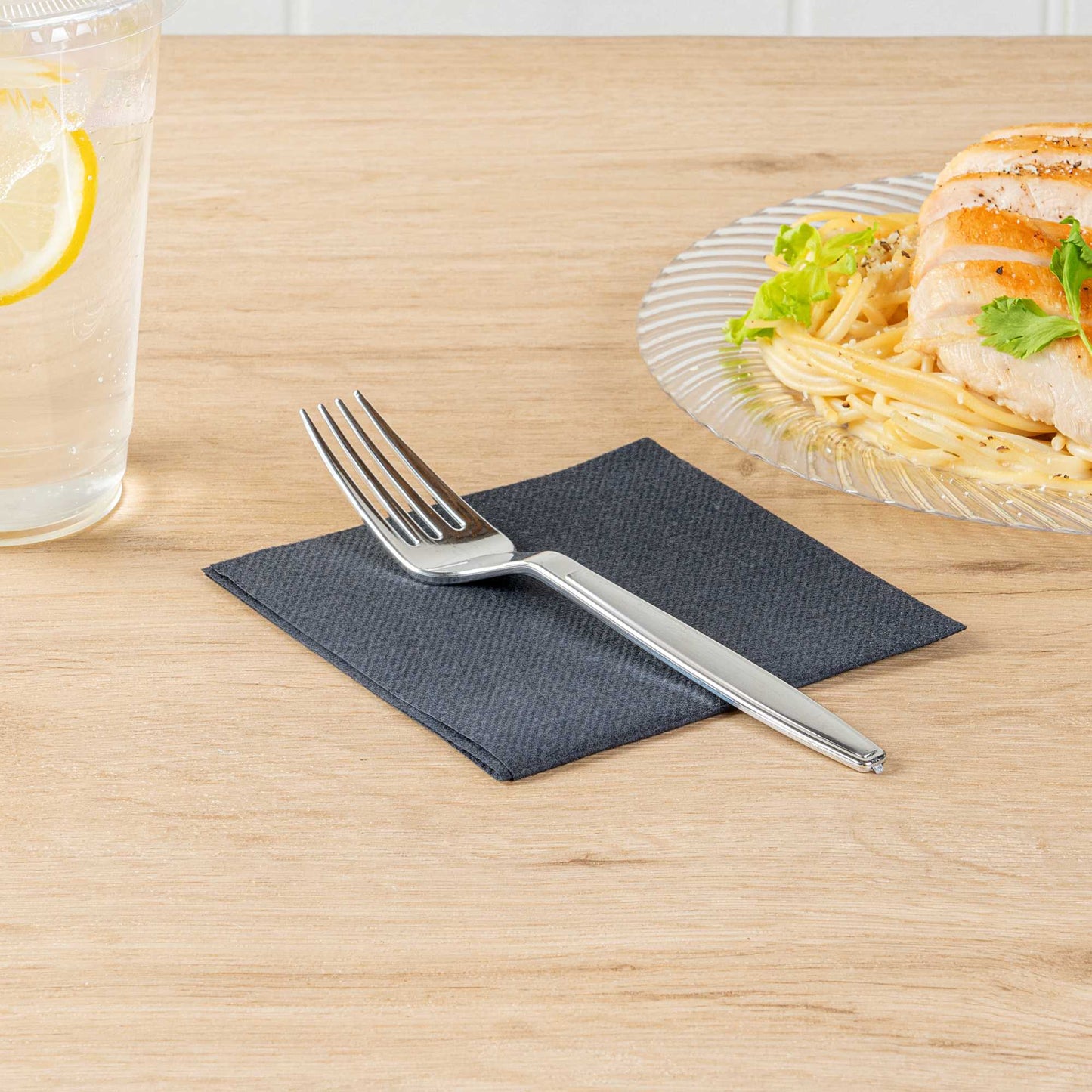 Moderna Silver Plastic Fork - 7 1/4" - 250 count box