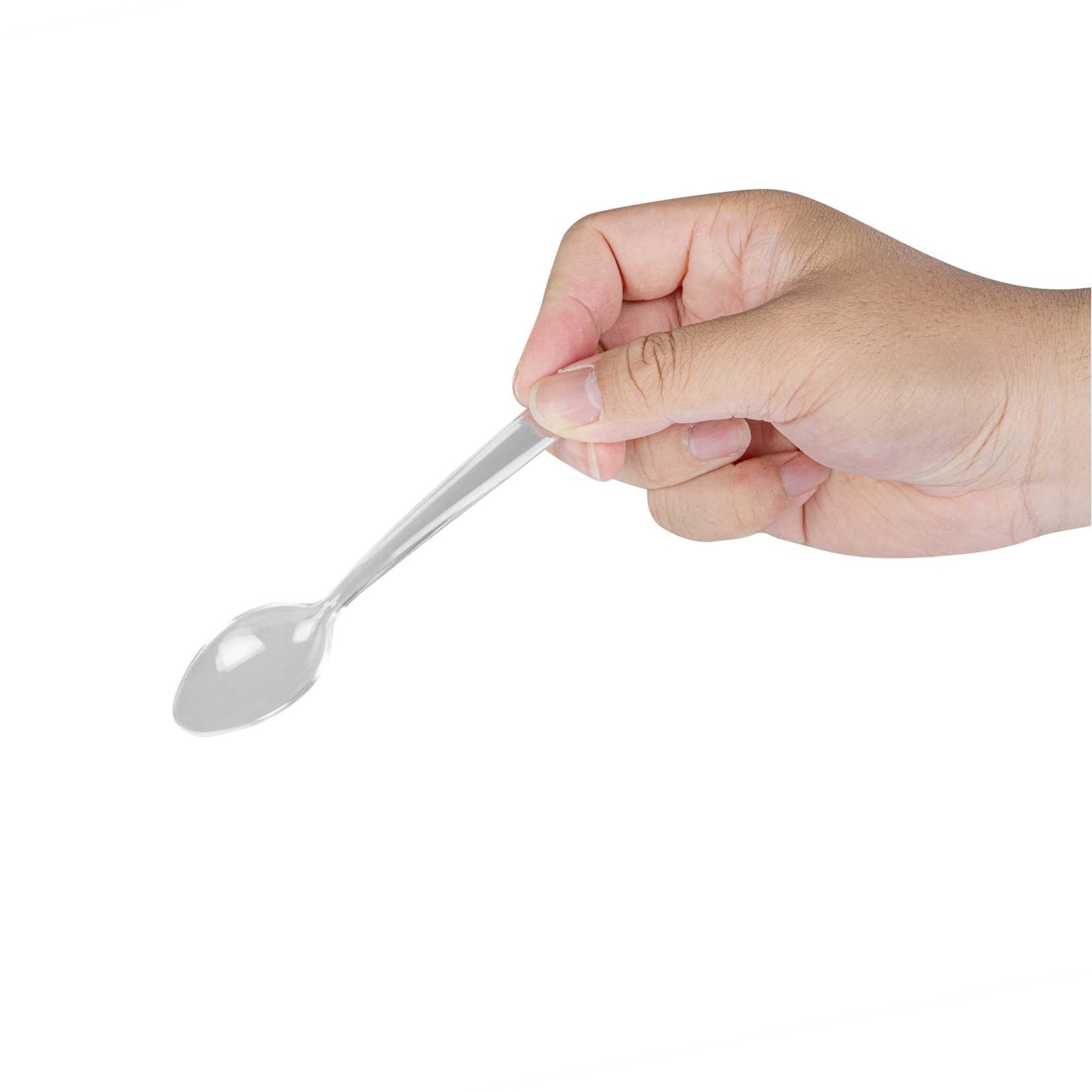 Moderna Clear Plastic Dessert Spoon - 5 1/2" - 250 count box