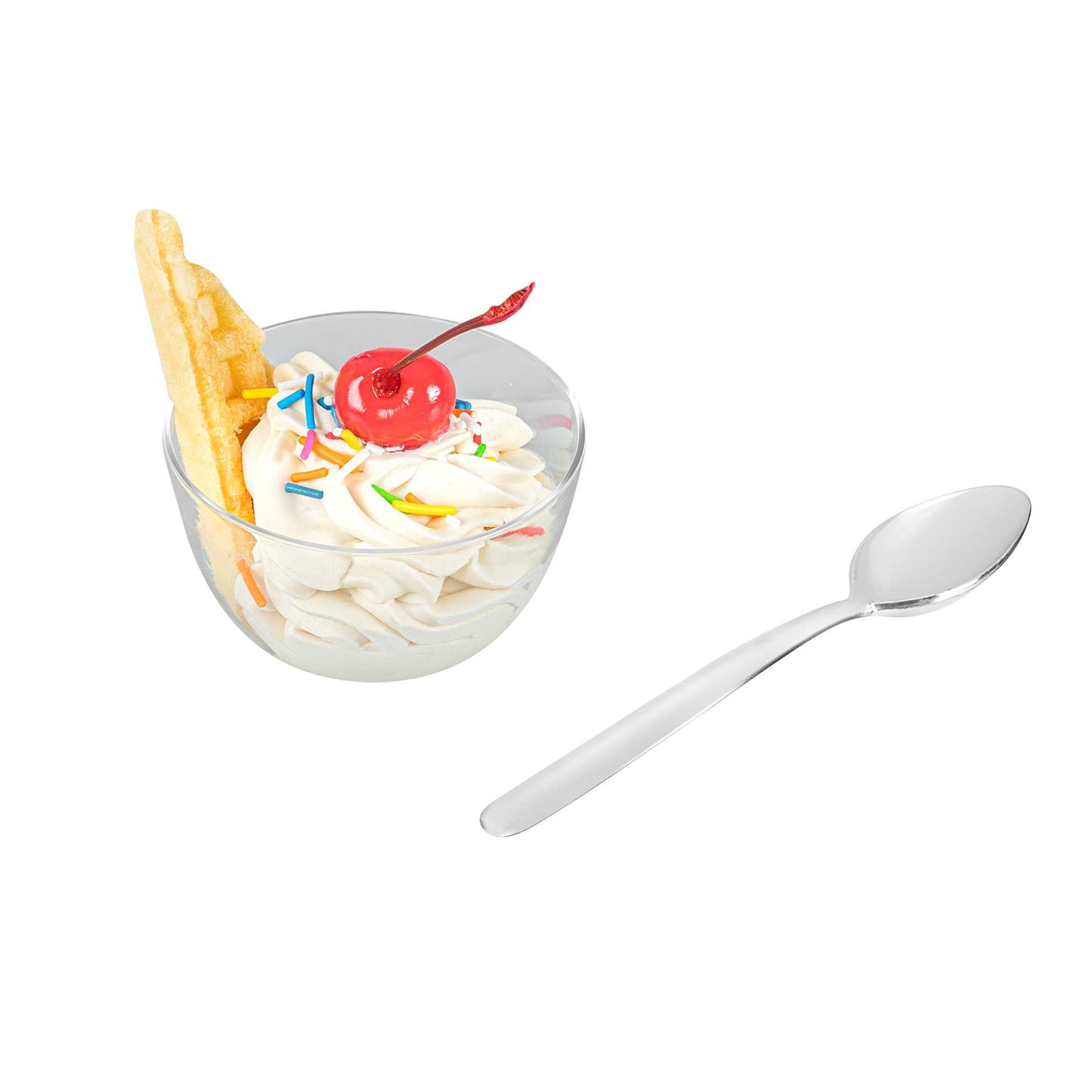 Moderna Silver Plastic Dessert Spoon - 5 1/2" - 250 count box