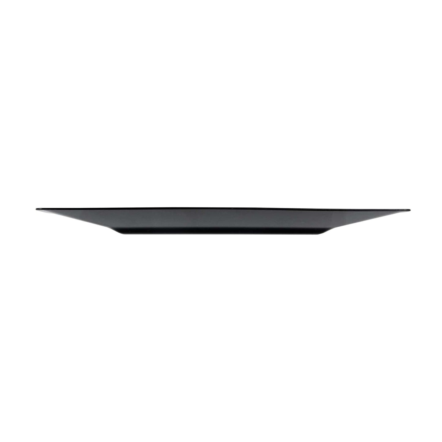 Maxi Serve Square Black Plastic Dinner Plate - 10 3/4" x 10 3/4" x 1/2" - 100 count box