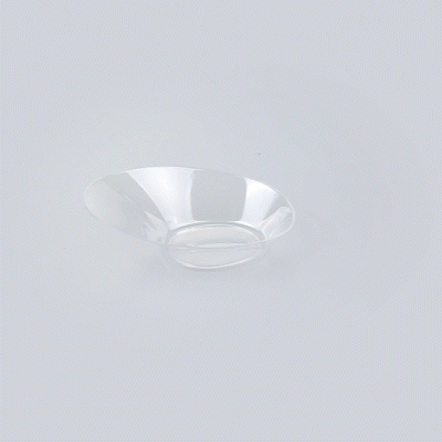 Mini Serve Oval Clear Plastic Ellipse Dish - 4" x 3" x 1 1/4" - 100 count box