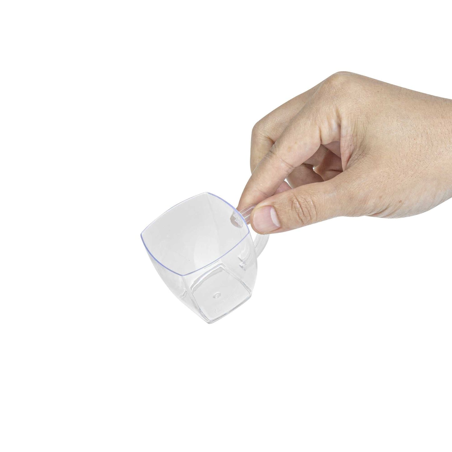Restpresso 2 oz Square Clear Plastic Mini Cafe Cup - 2" x 2" x 2" - 100 count box