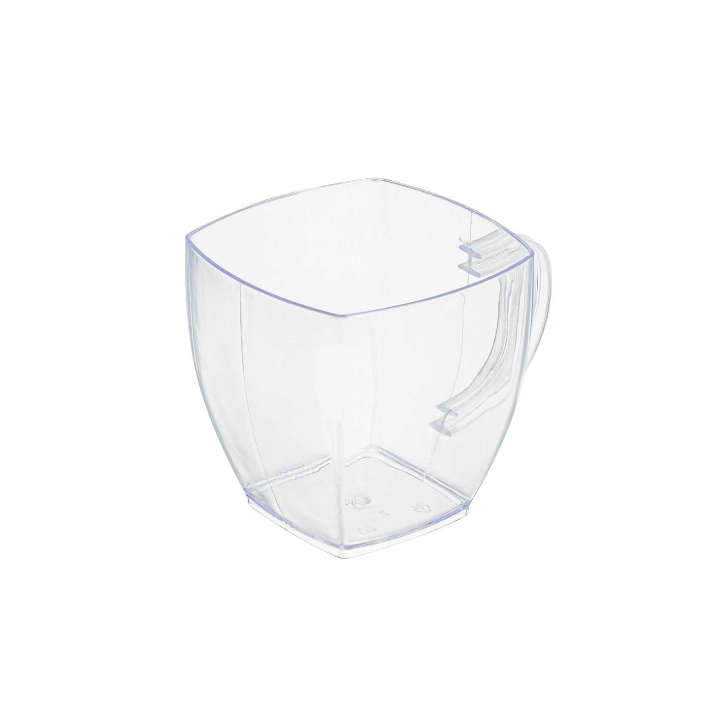Restpresso 2 oz Square Clear Plastic Mini Cafe Cup - 2" x 2" x 2" - 100 count box