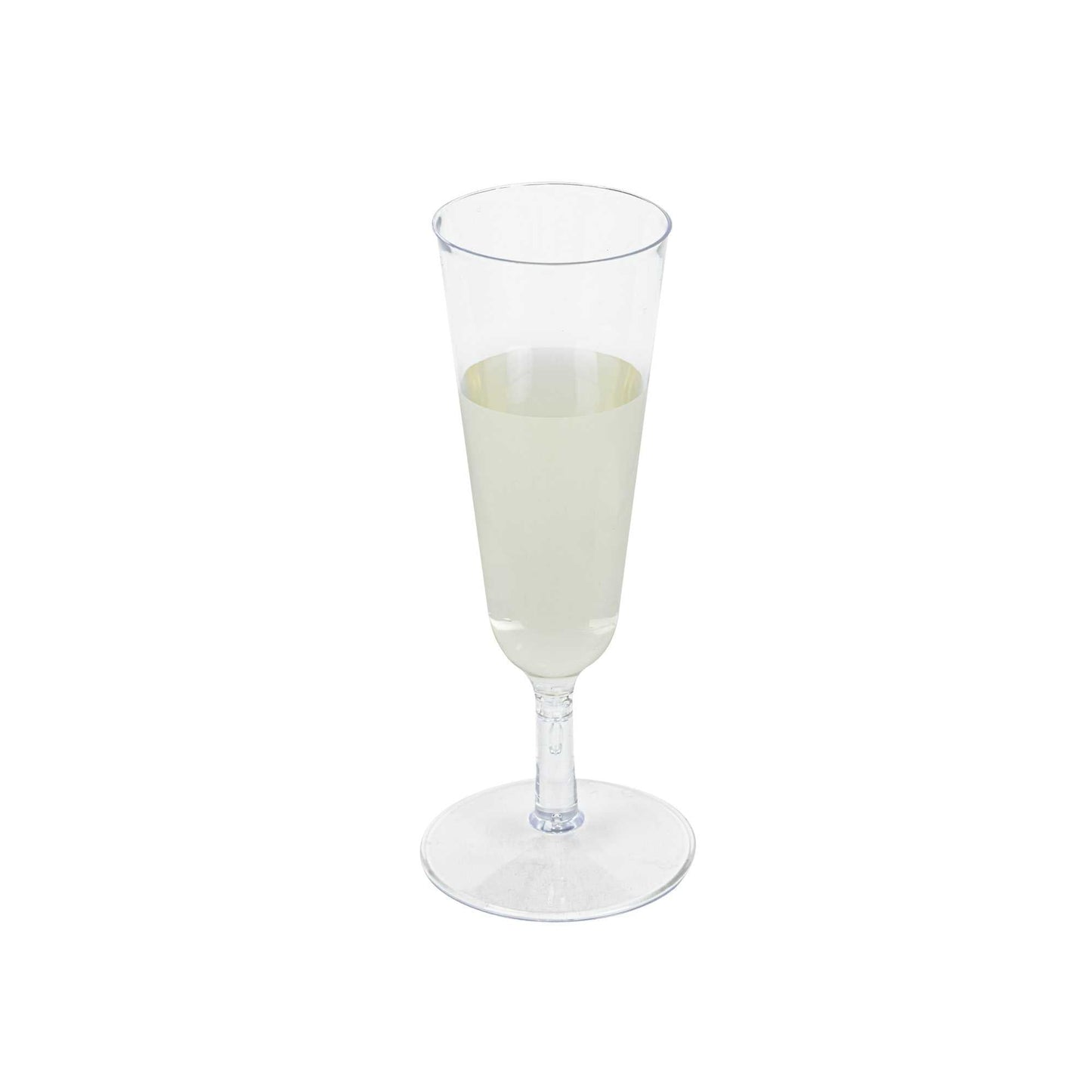 Bev Tek 2 oz Round Clear Plastic Mini Champagne Glass - 2" x 2" x 5" - 100 count box