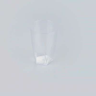Bev Tek 5 oz Round Clear Plastic Edge Glass - 2 1/4" x 2 1/4" x 3 1/4" - 100 count box