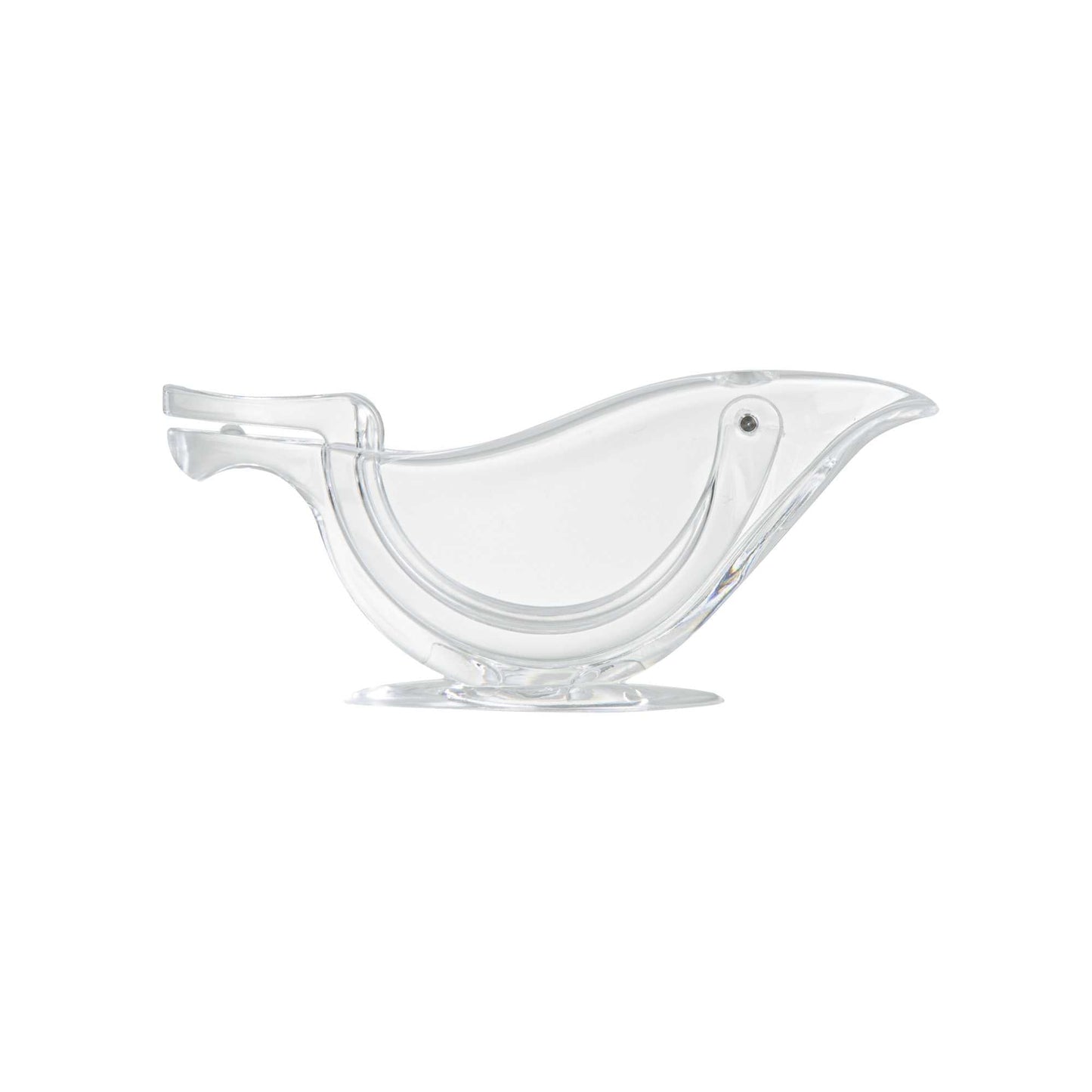 Met Lux 2 oz Clear Plastic Press Art Lemon and Lime Squeezer - 4 3/4" x 1 1/2" x 2" - 1 count box