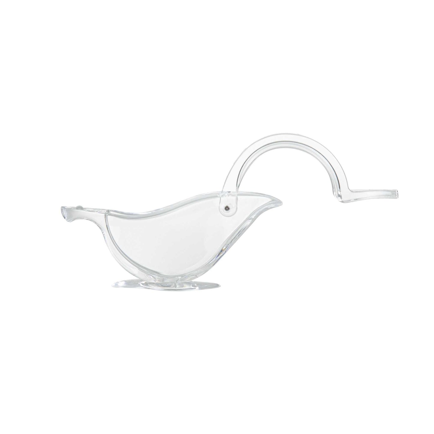 Met Lux 2 oz Clear Plastic Press Art Lemon and Lime Squeezer - 4 3/4" x 1 1/2" x 2" - 1 count box