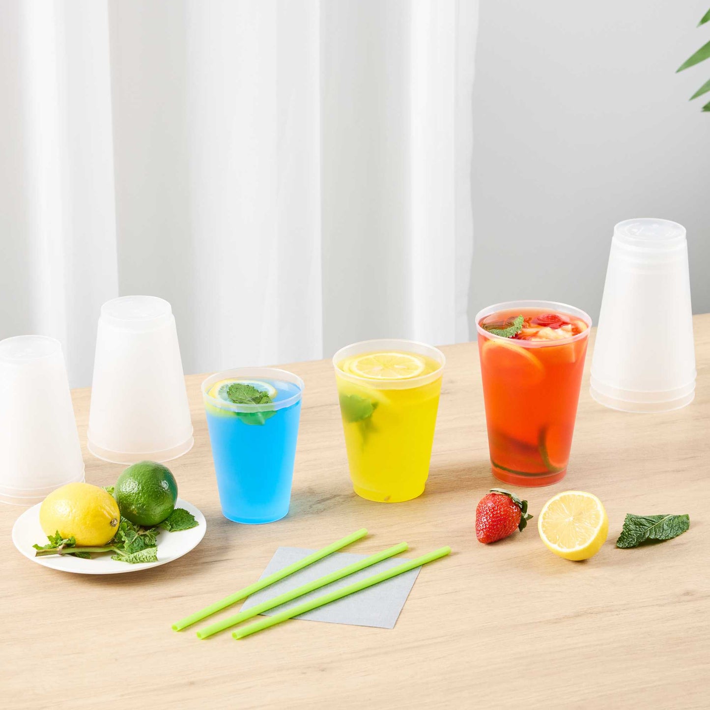 Flexi Grip 16 oz Round Frosted Plastic Cup - 3 1/2" x 3 1/2" x 4 1/2" - 500 count box