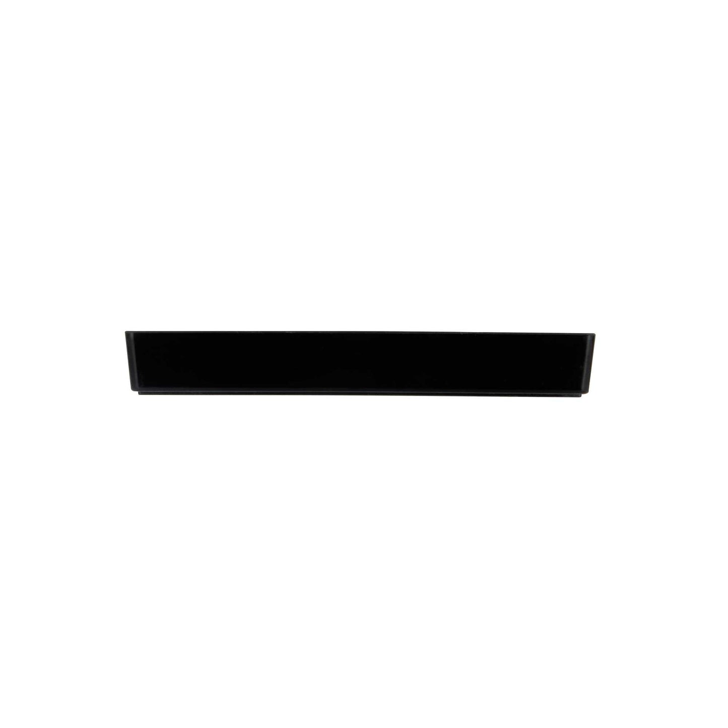 Mini Serve Rectangle Black Plastic Modern Plate - 5 1/4" x 1 3/4" x 3/4" - 100 count box