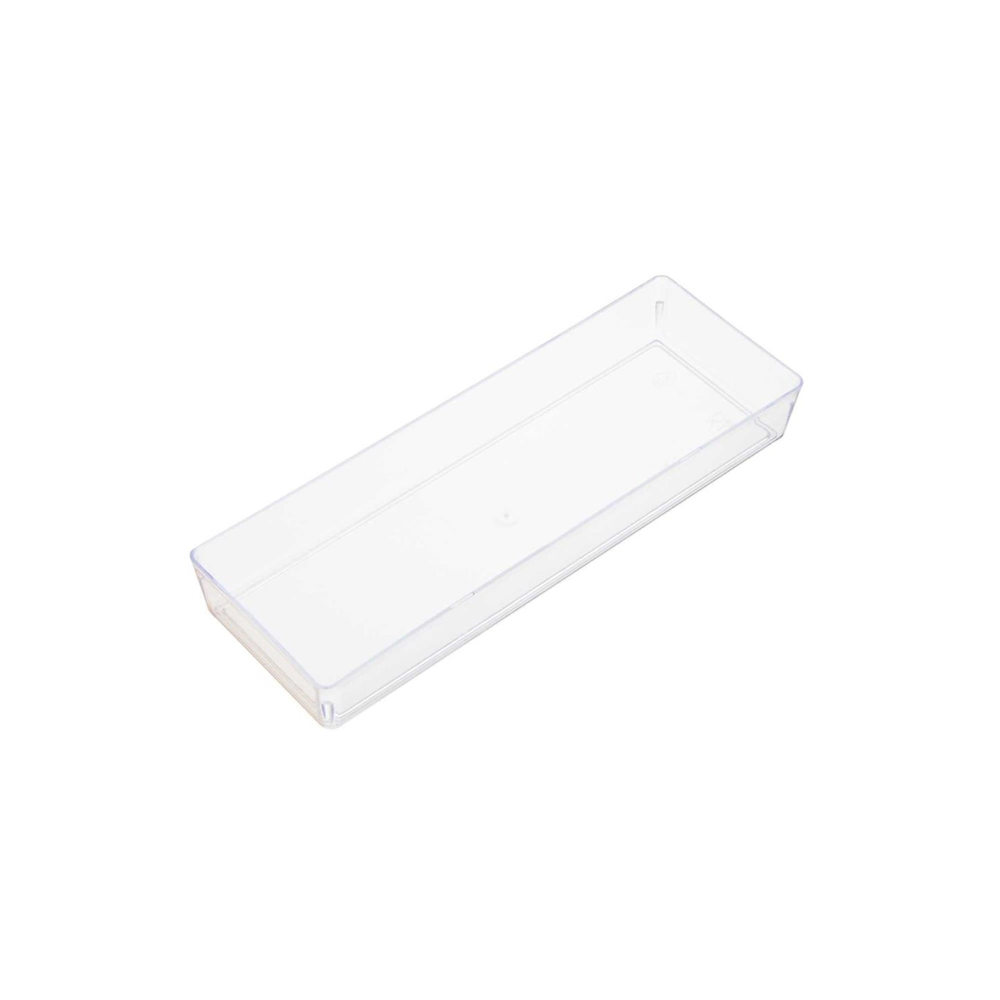 Mini Serve Rectangle Clear Plastic Modern Plate - 5 1/4" x 1 3/4" x 3/4" - 100 count box