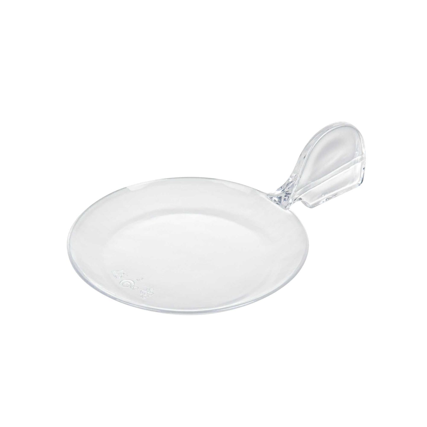 Mini Serve Fish Clear Plastic Tasting Plate - 3 3/4" x 2 1/2" x 1" - 100 count box