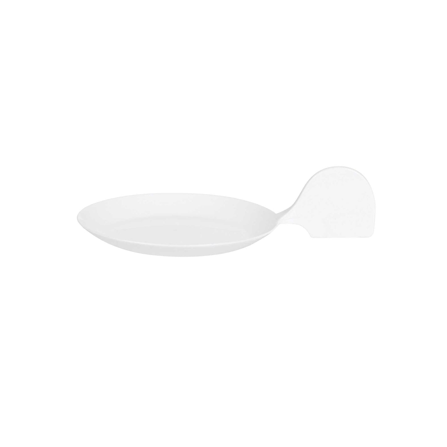Mini Serve Fish White Plastic Tasting Plate - 3 3/4" x 2 1/2" x 1" - 100 count box