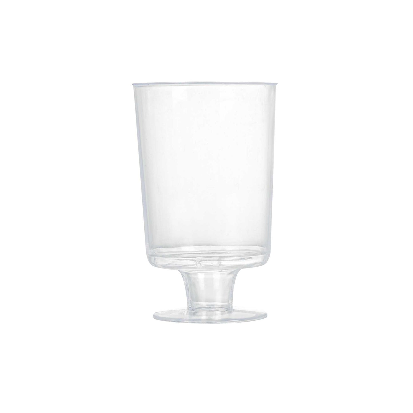 Mini Serve 1 oz Round Clear Plastic Lufthansa Drinking Cup - Stackable - 1 1/2" x 1 1/2" x 2 1/2" - 100 count box