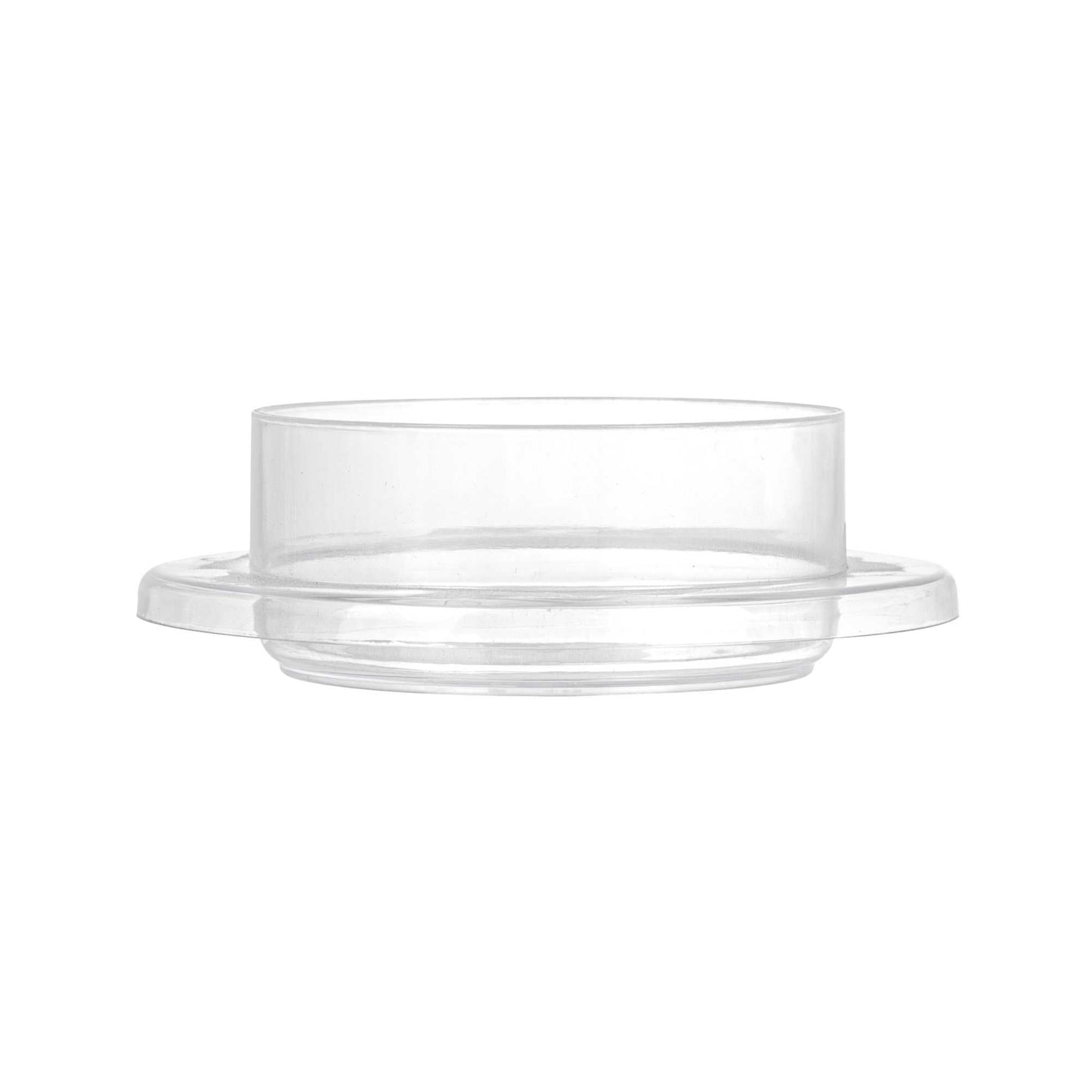 Mini Serve 3 oz Round Clear Plastic Gastronomique Petri Dish - 3 1/4" x 3 1/4" x 1" - 100 count box