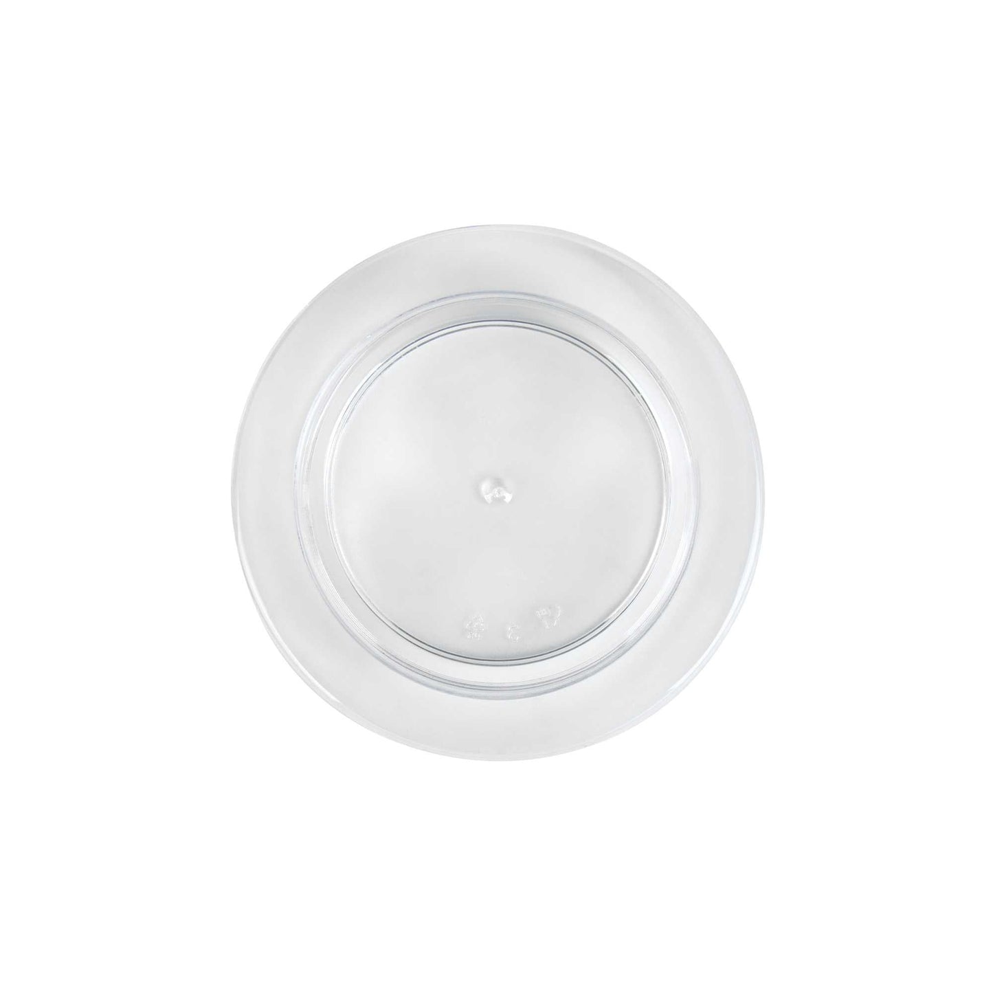 Mini Serve 3 oz Round Clear Plastic Gastronomique Petri Dish - 3 1/4" x 3 1/4" x 1" - 100 count box