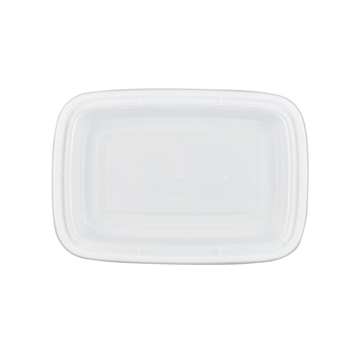 Asporto 28 oz Rectangle White Plastic To Go Box - with Clear Lid, Microwavable - 8 3/4" x 6" x 1 1/2" - 100 count box