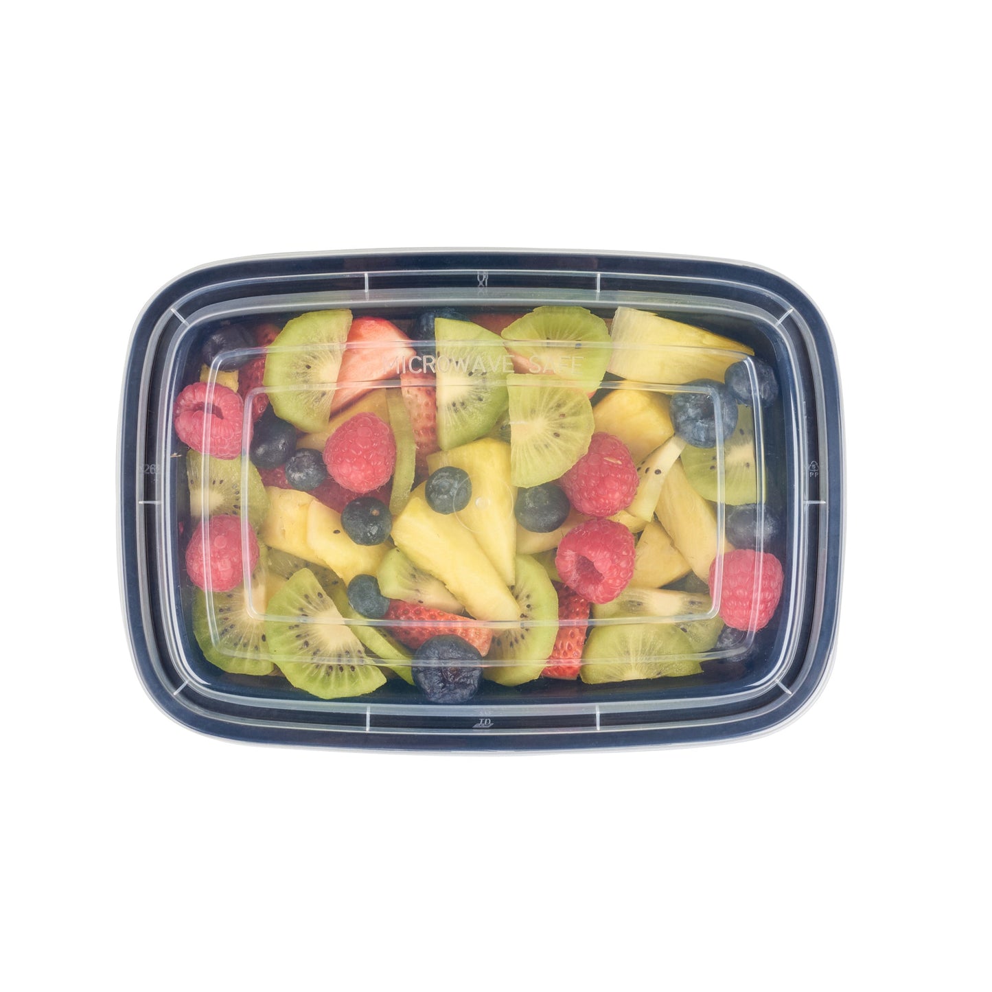 Asporto 38 oz Rectangle Black Plastic To Go Box - with Clear Lid, Microwavable - 8 3/4" x 6" x 2" - 100 count box
