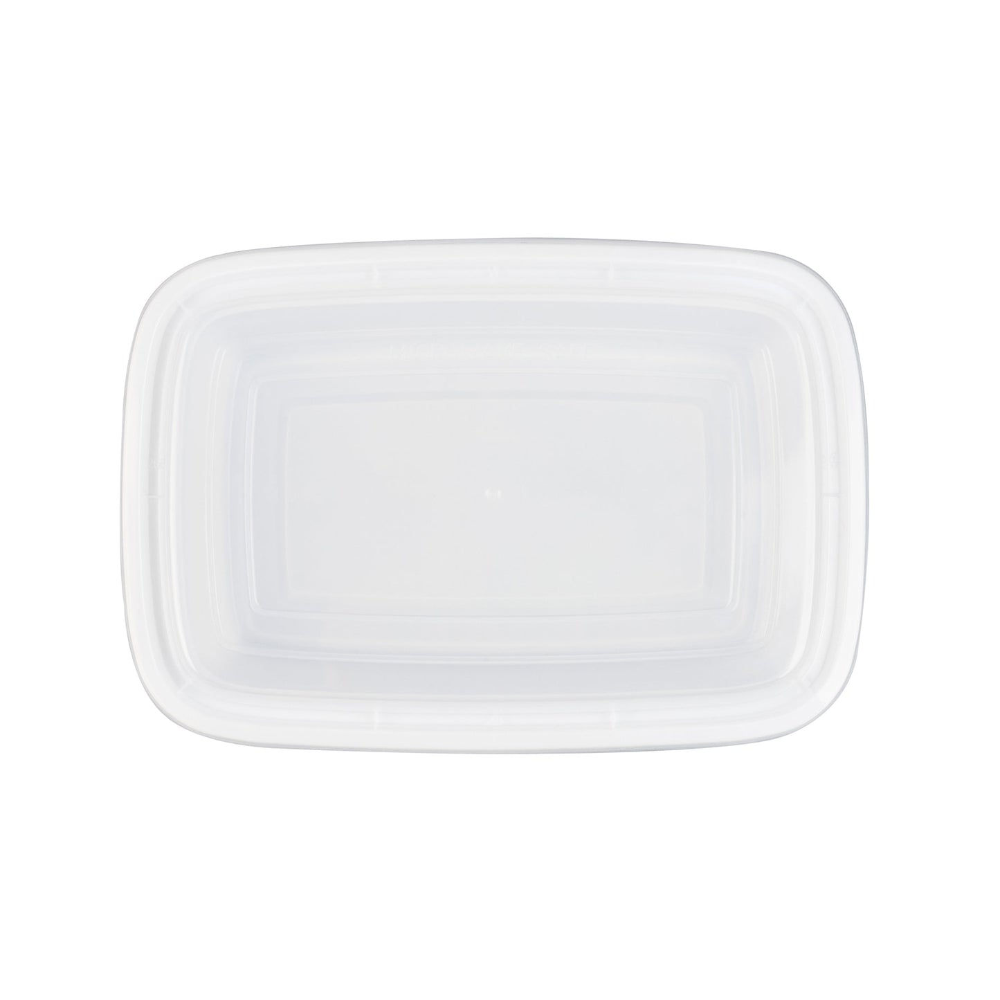 Asporto 38 oz Rectangle White Plastic To Go Box - with Clear Lid, Microwavable - 8 3/4" x 6" x 2" - 100 count box