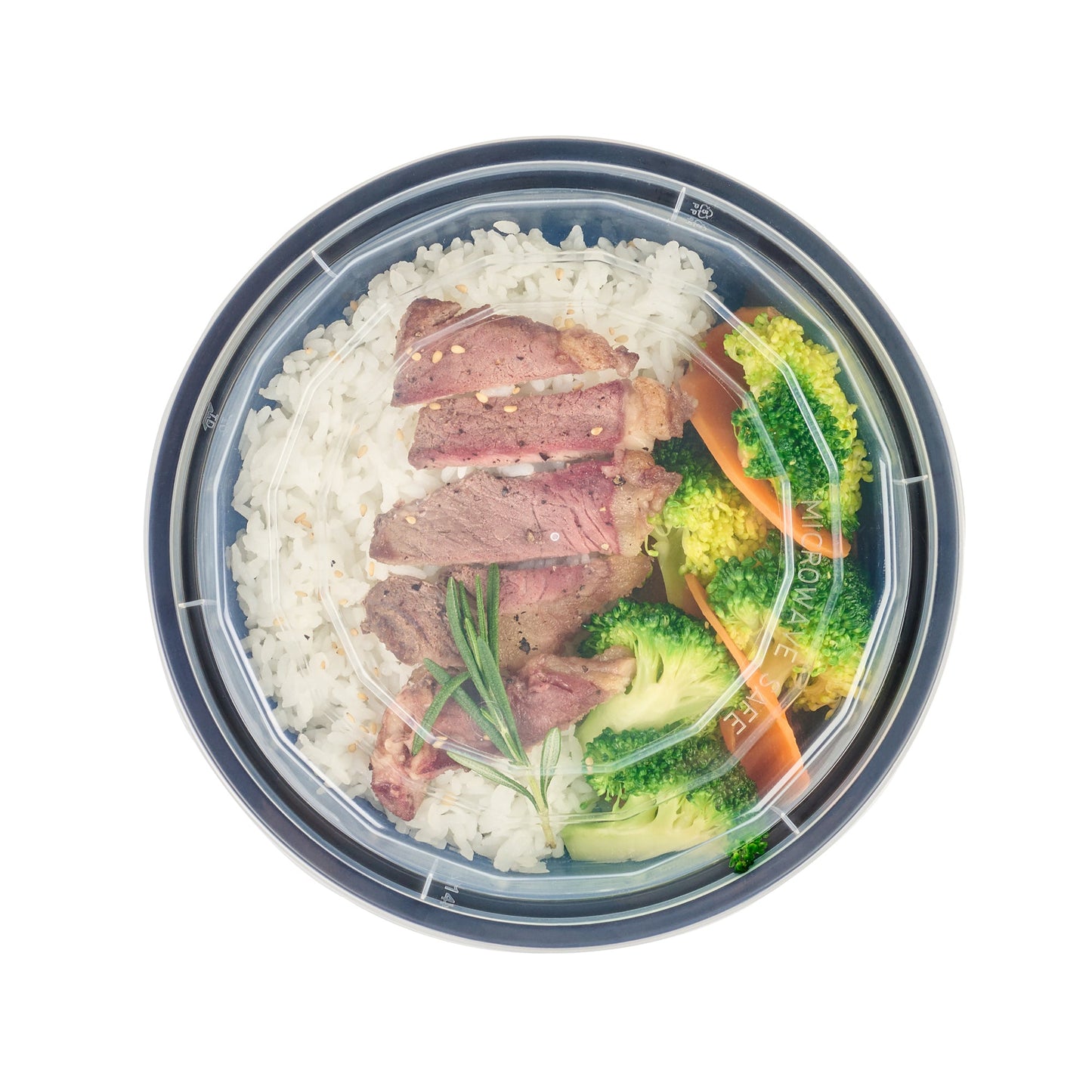 Asporto 24 oz Round Black Plastic To Go Box - with Clear Lid, Microwavable - 7 1/4" x 7 1/4" x 1 1/2" - 100 count box