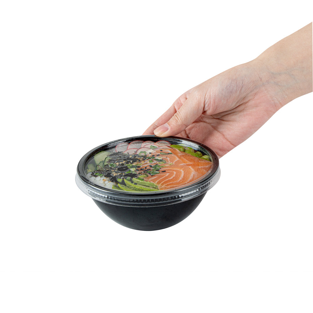 Mini Serve Round Clear Plastic Lid - Fits 7 oz Salad Bowl - 200 count box