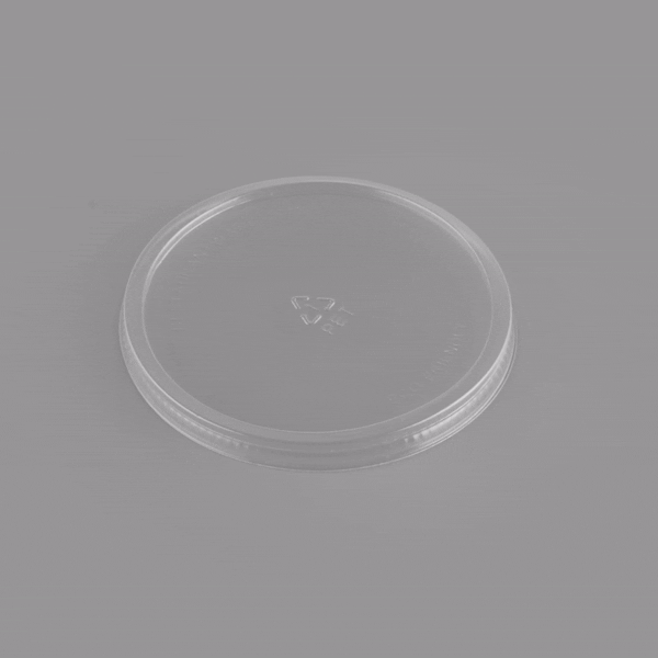 Mini Serve Round Clear Plastic Lid - Fits 7 oz Salad Bowl - 200 count box
