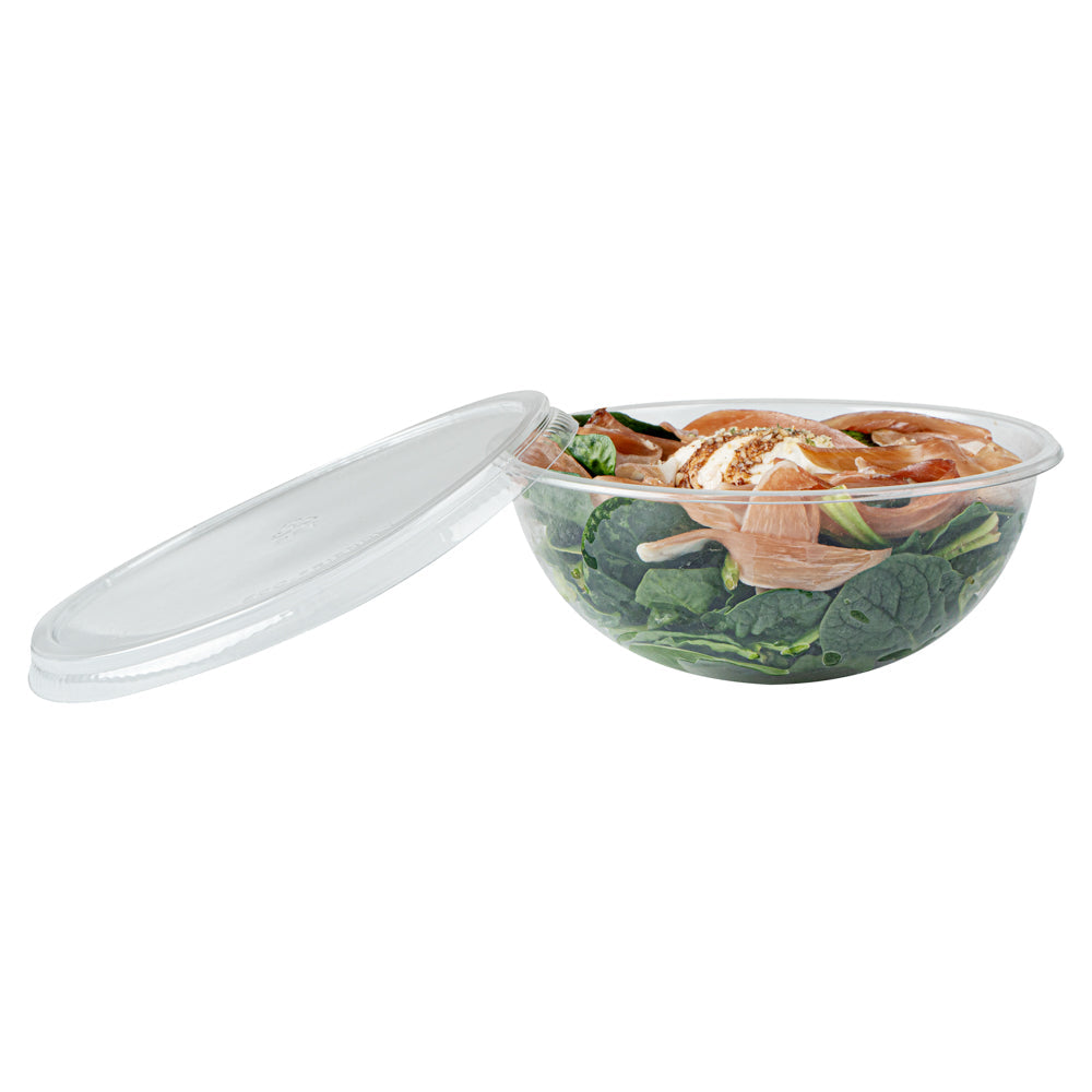 Maxi Serve 18 oz Round Clear Plastic Salad Bowl - 6" x 6" x 2 1/2" - 200 count box