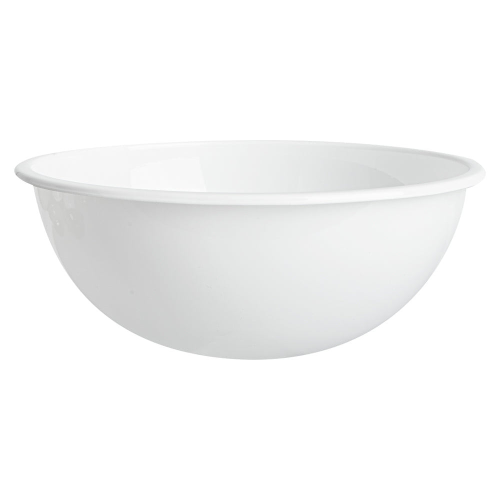 Maxi Serve 18 oz Round White Plastic Salad Bowl - 6" x 6" x 2 1/2" - 200 count box