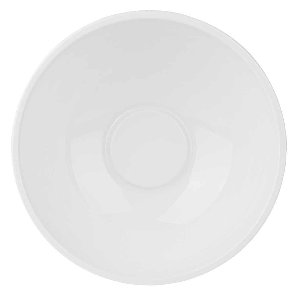 Maxi Serve 21 oz Round White Plastic Salad Bowl - 6 3/4" x 6 3/4" x 2 1/2" - 200 count box