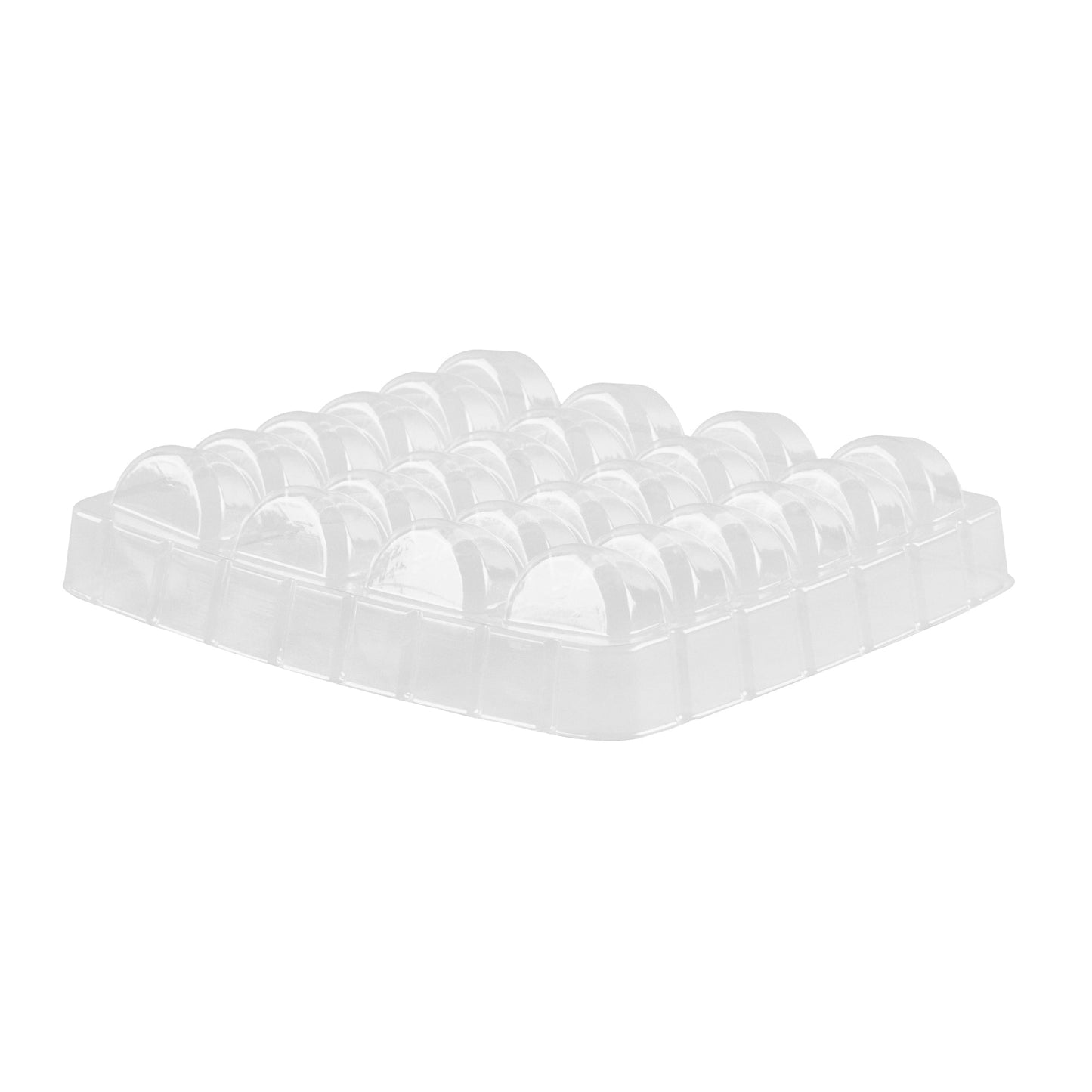 Shock Safe Rectangle Black Plastic Macaron Take Out Box - Fits 24 Macarons - 11" x 9" x 2" - 100 count box