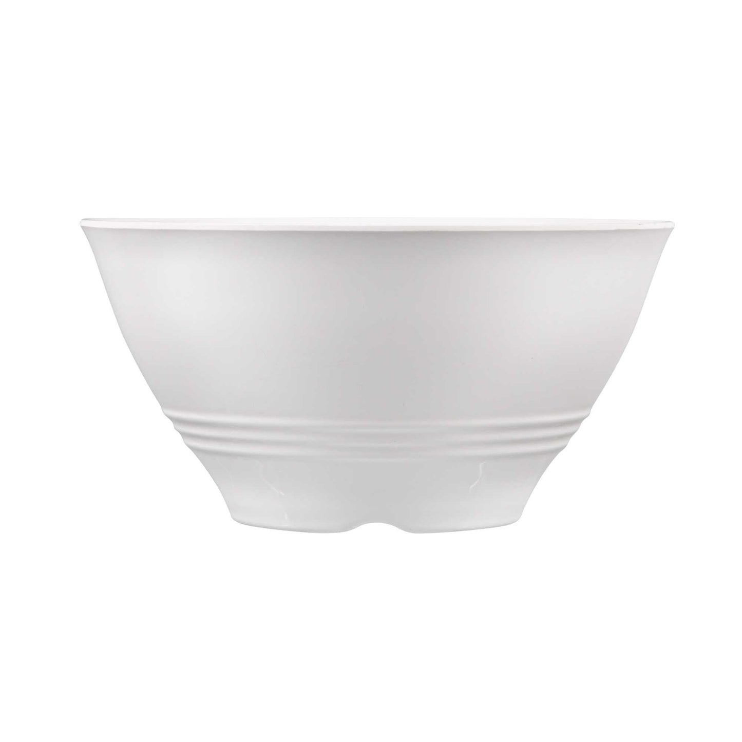 Voga 74 oz Round White Melamine Large Bowl - Incline - 8 1/2" x 8 1/2" x 4 1/4" - 10 count box