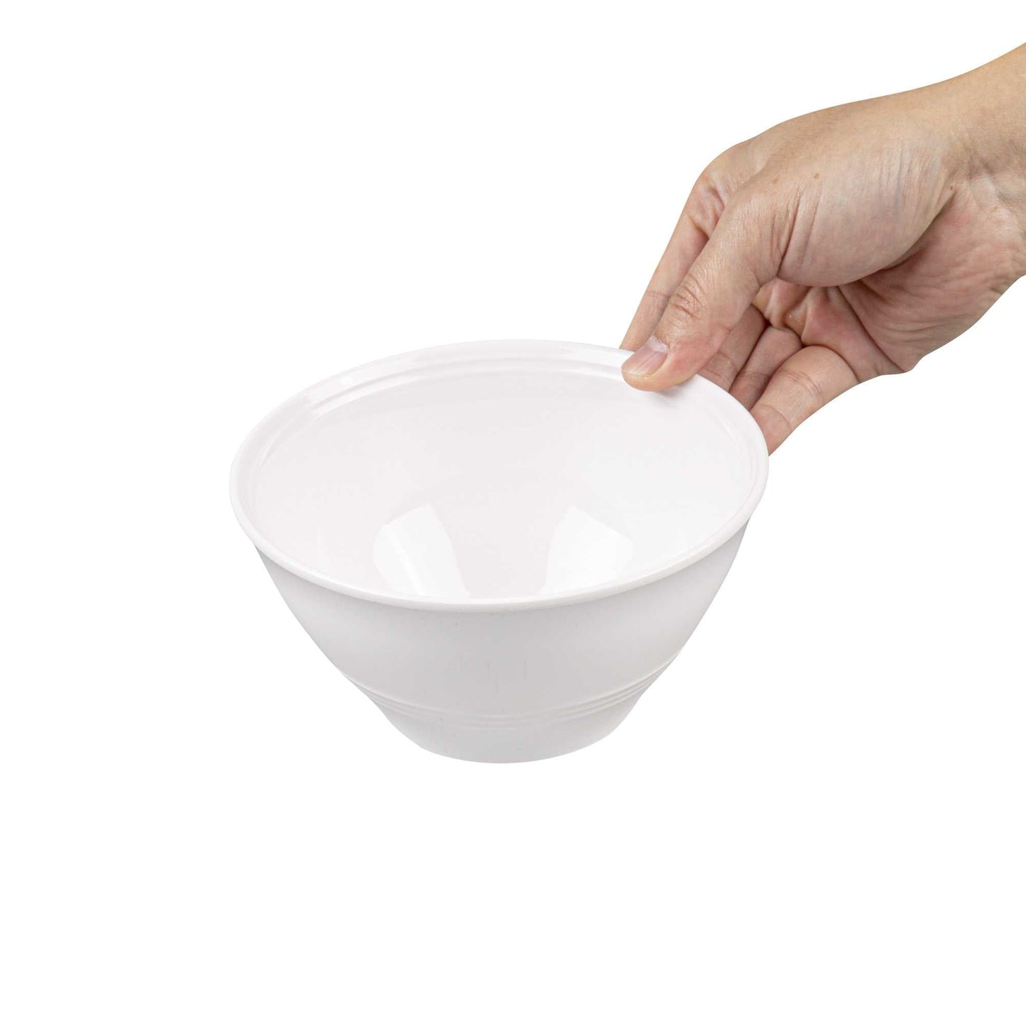 Voga 16 oz Round White Melamine Small Bowl - Incline - 6" x 6" x 3" - 10 count box