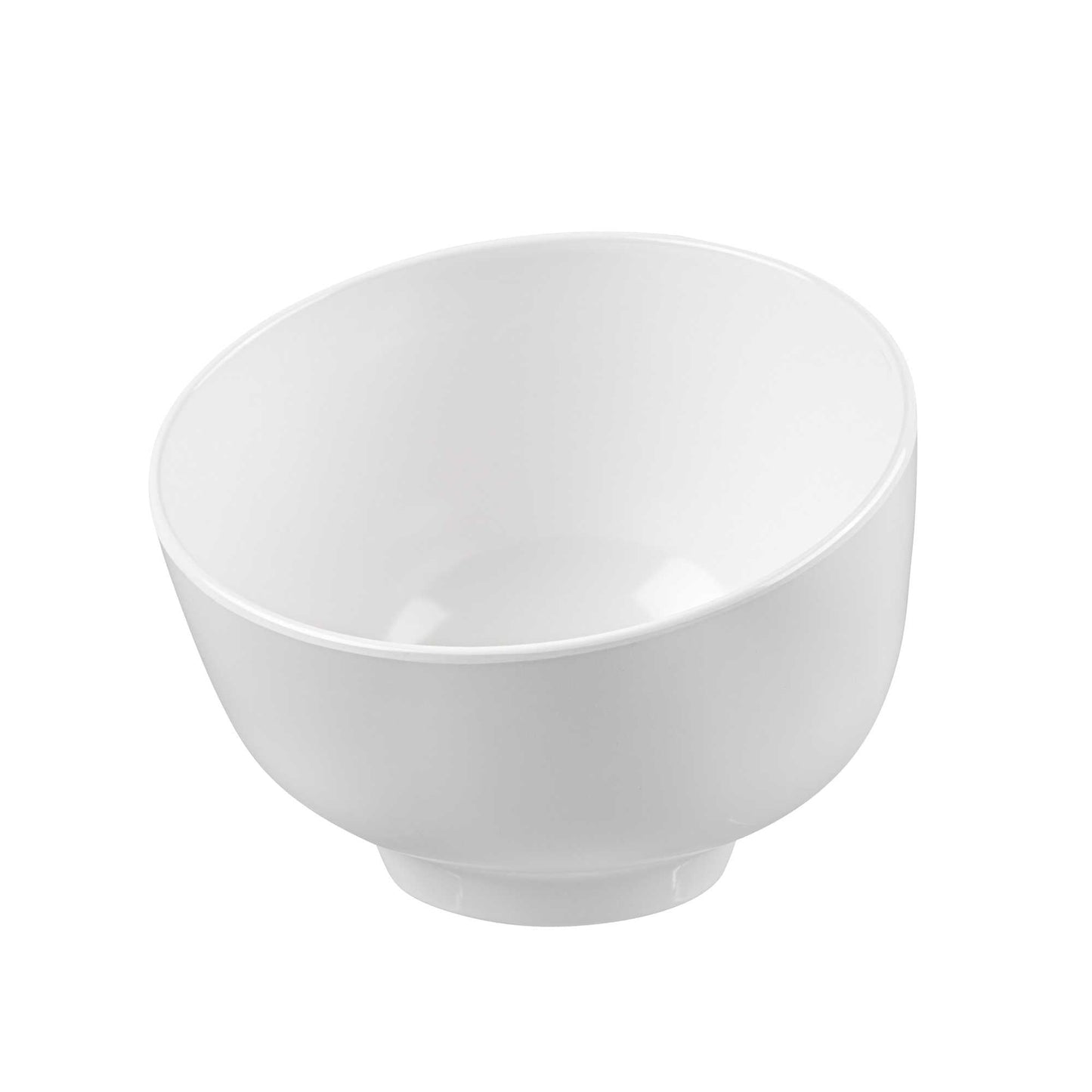 Voga 101 oz Round White Melamine Large Bowl - Slant - 10" x 9 3/4" x 7 3/4" - 2 count box