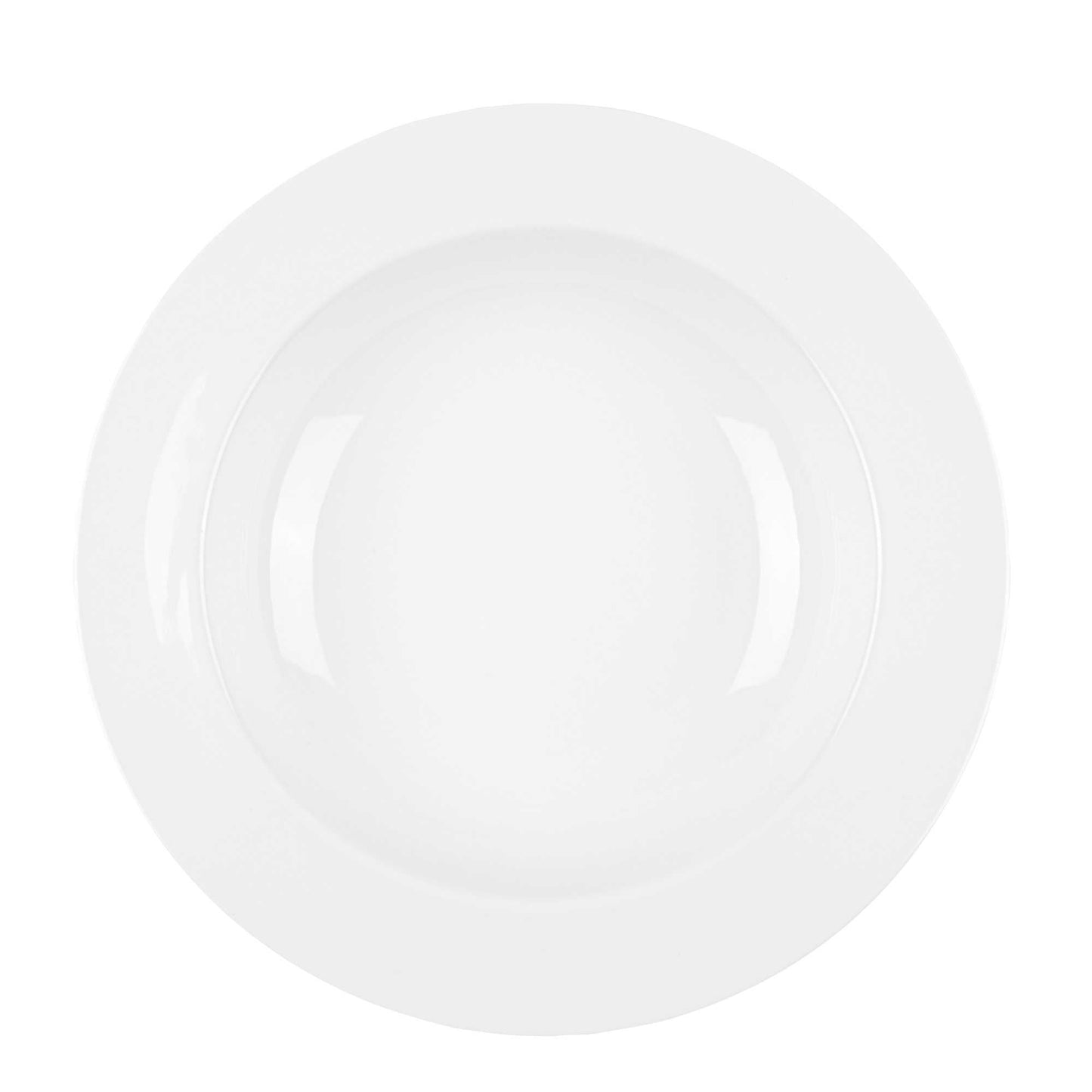 Voga 36 oz Round White Melamine Large Bowl - Classic - 12" x 12" x 2" - 10 count box